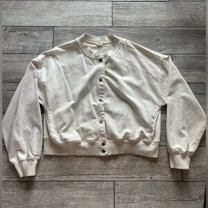 Aerie Soft Landing Denim Bomber Jacket